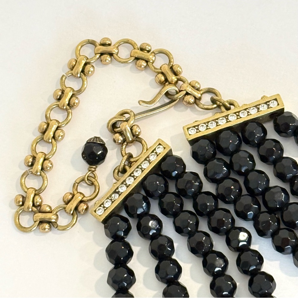 Vintage Heidi Daus An Affair To Remember Red Rhinestone Multi Strand Necklace - Picture 10 of 11
